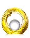Liuli As The Good World Turns Generating Ruyi Through The Ether Crystal Sculpture In Amber