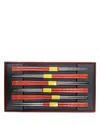 Liuli Blessed Chopsticks Pairs, Set Of 6 In Red/amber