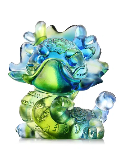 Liuli Chinese Zodiac Animals In Bright Florals So Spirited Crystal Figure In Blue
