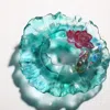 Liuli Crystal Lotus Flower Vase, Overflow Of Beauty In Sapphire B