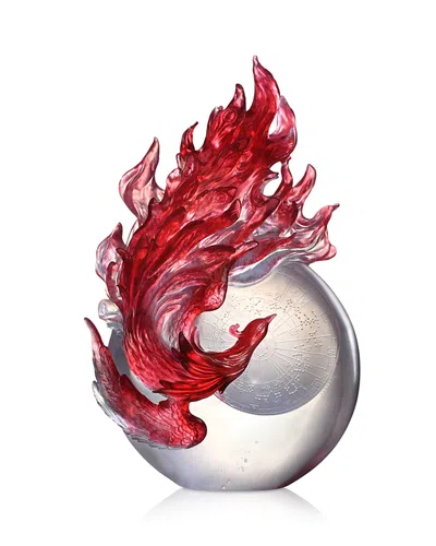 Liuli Dance Of The Phoenix Sculpture In Red