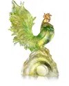 Liuli Dance Of The Spring Wind Crystal Sculpture In Amber/green