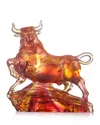 Liuli Easterly Winds Crystal Ox Figure In Multi