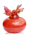 Liuli Golden Jade Joy, A Vase Of Riches Crystal Figure In Red