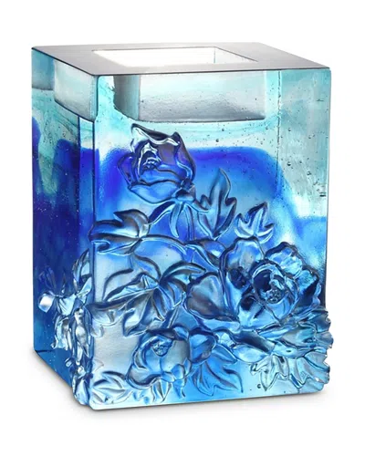 Liuli Heavenly Splendor Blue Crystal Votive Candle Holder