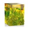 Liuli Heavenly Splendor Medium Crystal Candle Holder In Amber/green