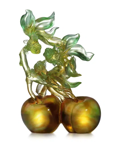 Liuli Limited Edition Blessings In The Spring Breeze Crystal Glass Figure