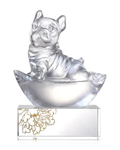 Liuli Limited Edition Heads Up! Crystal Glass Figure In Silver