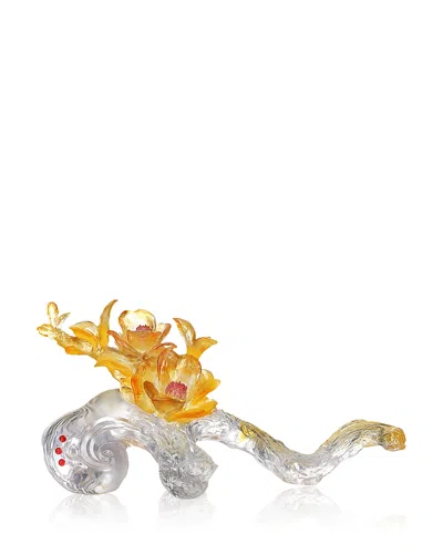 Liuli Limited Edition In Full Bloom Crystal Glass Figure In Transparent
