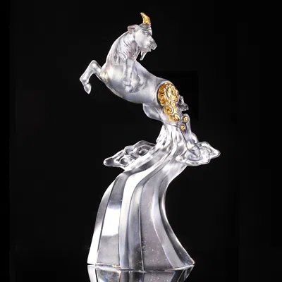 Liuli Limited Edition Lofty Beauty Crystal Glass Figure In Transparent