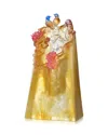 Liuli Mountain In Crimson Bloom Crystal Figure In Yellow
