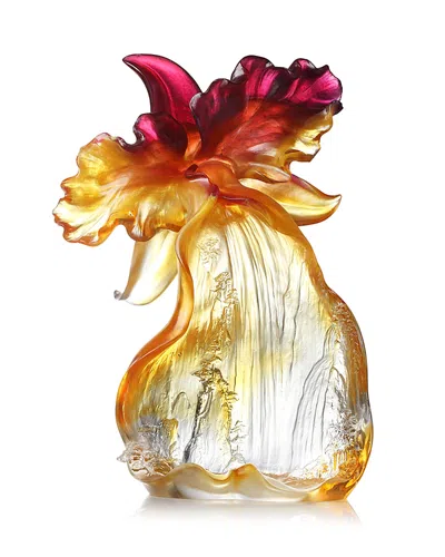Liuli New Flower Medium Hibiscus Sculpture In Multi