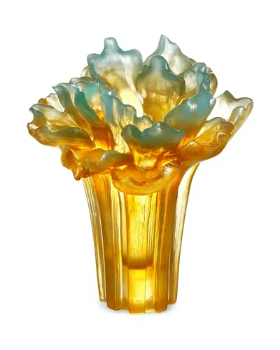 Liuli Our Great Beauty Limited Edition Crystal Glass Sculpture In Yellow