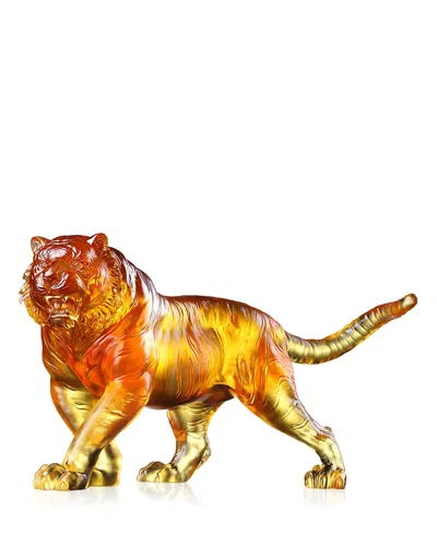 Liuli Path Illuminate King Limited Edition Crystal Glass Sculpture In Gold