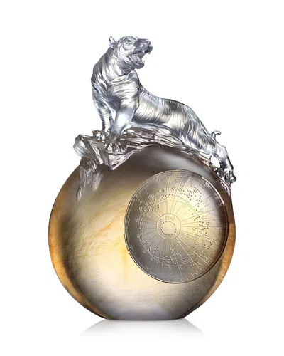 Liuli Roar Of The Tiger Sculpture In Clear