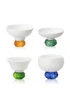 Liuli Seasonal Treasures Sake Cups, Set Of 4 In Multi