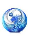 Liuli The Heart Points To The Future Azure Dragon, Brilliant Sun Rise Crystal Figure In Blue
