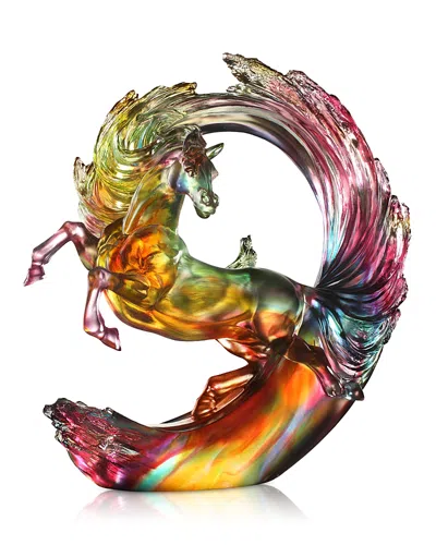 Liuli The Peak Of Greatness Limited Edition Crystal Glass Sculpture In Multi