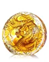 Liuli True Believer To Be Dragon Crystal Sculpture In Amber/clear