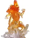 Liuli True Believer Uplift Crystal Sculpture In Amber