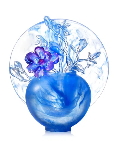 Liuli World Of Beautiful Compassion Crystal Figure In Blue