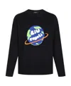 Liuregali Earth Jacquard Pattern Pullover In Black