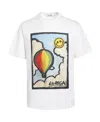 Liuregali Hot Air Balloon Oil Painting Short-sleeved T-shirt In White