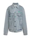 Liuregali Logo Denim Jacket In Gray