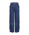 Liuregali Logo Overalls Jeans In Blue