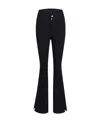 Liuregali Split High Waist Horn Jeans In Black