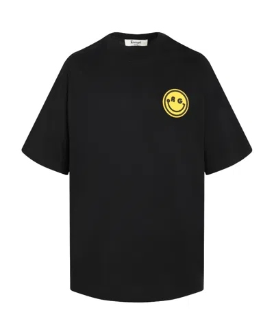 Liuregali Star Printed Short-sleeved T-shirt With The Same Style In Black