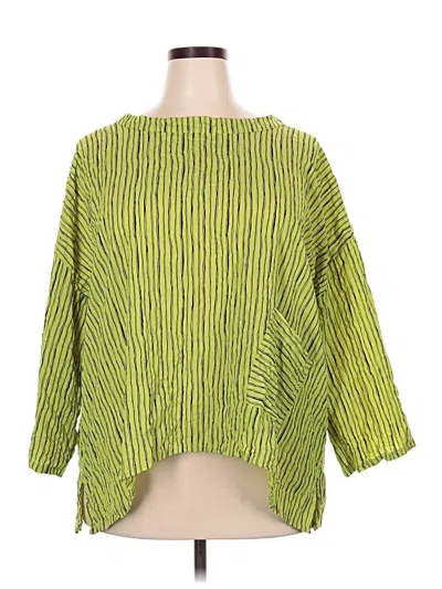 Pre-owned Liv 3/4 Sleeve Blouse In Green