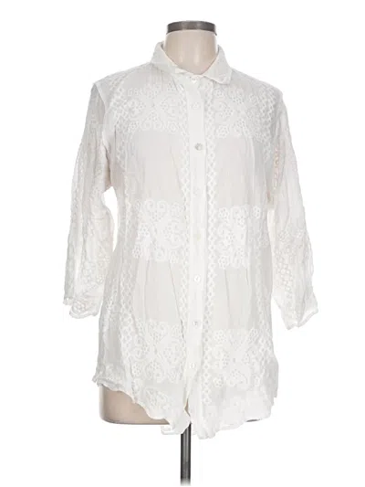 Pre-owned Liv 3/4 Sleeve Blouse In Ivory