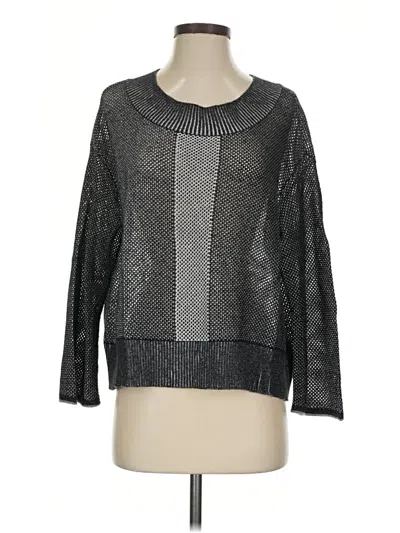 Pre-owned Liv 3/4 Sleeve T-shirt In Gray
