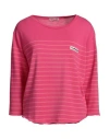 Liv Bergen Woman Sweatshirt Fuchsia Size S Cotton, Polyester In Pink