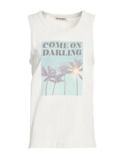 Liv Bergen Woman Tank Top Light Grey Size M Cotton In White