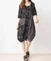 Liv By Habitat Arthouse Knit Striped Ruched Dress In Black In Black