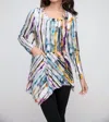 Liv By Habitat Arthouse Knits Assymetric Tunuc In Multi