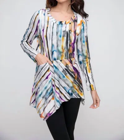 Liv By Habitat Arthouse Knits Assymetric Tunuc In Multi
