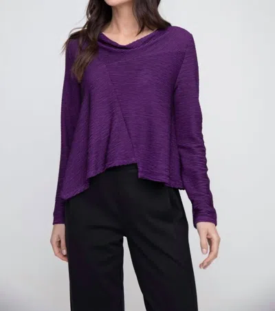 Liv By Habitat Arty Stripe Draped Neck Topper In Amethyst In Purple