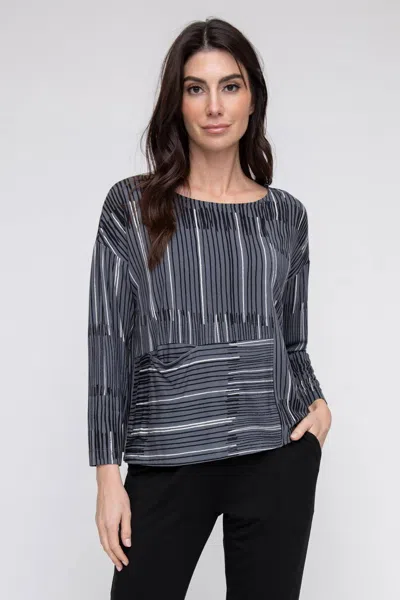 Liv By Habitat City Stripe Shirt In Charcoal In Gray