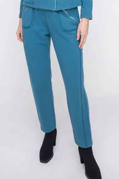 Liv By Habitat Fleece Slim Pant In Ocean