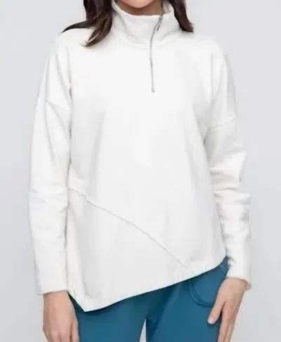 Liv By Habitat Liv Quarter Zip Pullover In Winter White