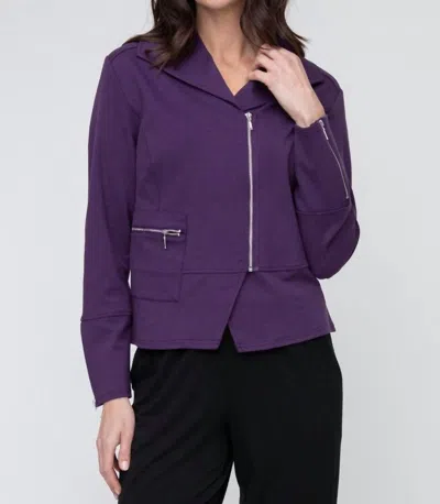 Liv By Habitat Liv's Zipper Moto Jacket In Amethyst In Purple