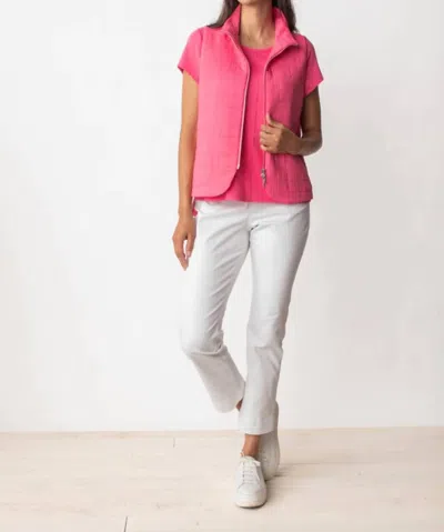 Liv By Habitat Quilted Modern Vest In Fuchsia Pink In Multi