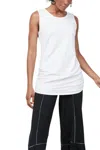 Liv By Habitat Ruched Tank Top In White In White