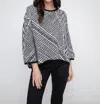 Liv By Habitat Striped Fringe Swing Pullover Top In Black