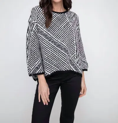 Liv By Habitat Striped Fringe Swing Pullover In Black