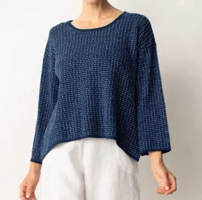 Liv By Habitat Textured Dot Swing Pullover Sweater In Navy In Blue