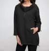 Liv By Habitat Toggle Zip Pullover In Black In Black
